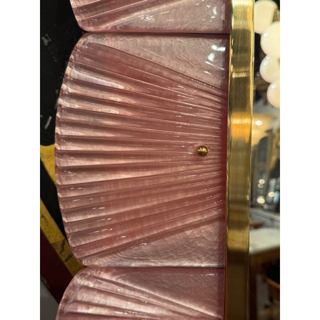 Modern Pink Murano Glass Shell Mirrors For Sale - Image 3 of 4