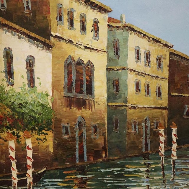 View of Venice, Late 20th Century, Oil on Canvas, Framed For Sale - Image 6 of 9