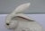 Mid Century Italian Large White Majolica Ceramic Bunny Rabbit Statue For Sale - Image 9 of 11