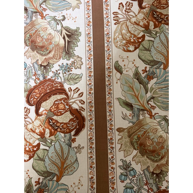 Brunschwig & Fils La Portugaise Cot/Lin PRT Brown Stripe Fabric 3 1/2 Yards For Sale In Raleigh - Image 6 of 8