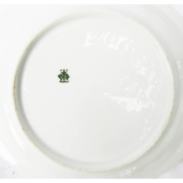 French Late 19thC Antique Austrian Decorative Porcelain Plates, Set of 5 For Sale - Image 3 of 3