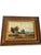 French countryside painting, an atmospheric antique scene capturing pastoral charm with soft tonal depth and time worn...