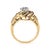 10K Yellow Gold 1/2 Cttw Round and Baguette Diamond Flower Swirl Cocktail Ring (I-J Color, SI2-I1 Clarity) - Ring Size 7 For Sale - Image 4 of 6