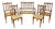Arts and Crafts Oak Salon Suite, 1900s, Set of 5 For Sale