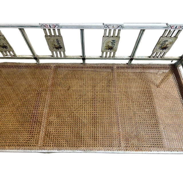 1940s Italian Neoclassical Style Polychrome Decorated Day Bed C. 1940 For Sale - Image 5 of 12