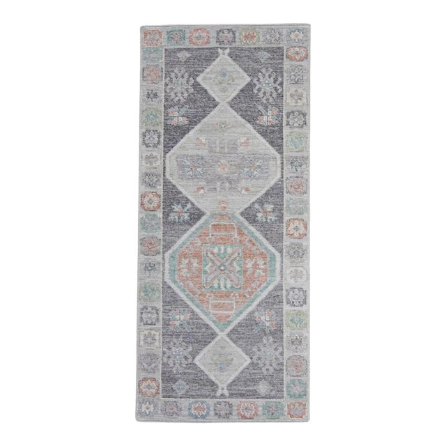 Turkish Oushak Rug 2'11" x 6'9" For Sale