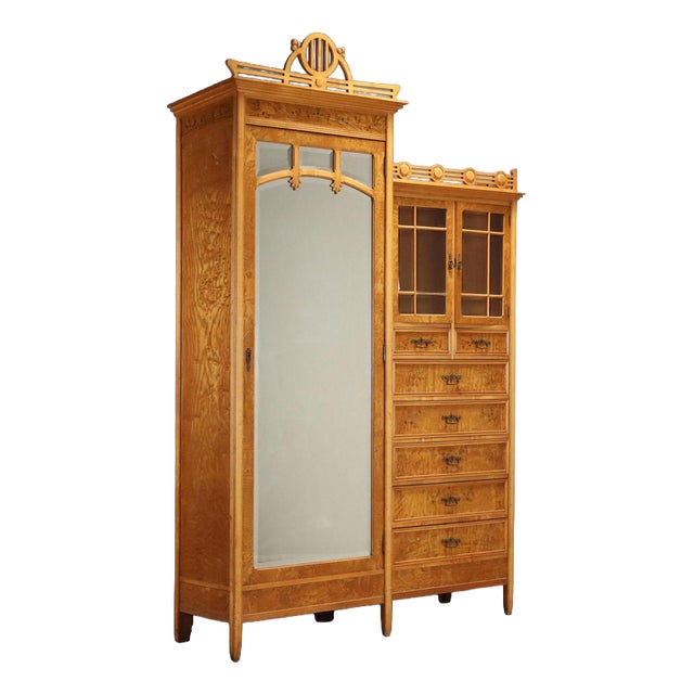 Liberty Wardrobe in Ash and Maple by Ernesto Basile For Sale