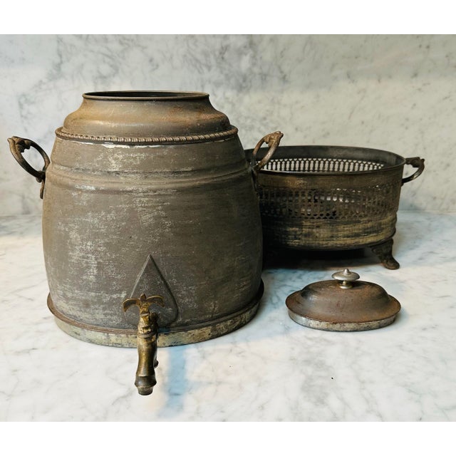 Late 19th Century Antique Hot Water Urn With Original Burner For Sale - Image 5 of 10
