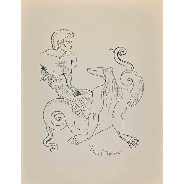 Metamorphosis is an original lithograph realized in the 1950s by Leon Boullet (1921-1970). Good conditions. Signed on the...