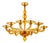 Italian Amber Murano Style Glass Chandelier by Simoeng For Sale