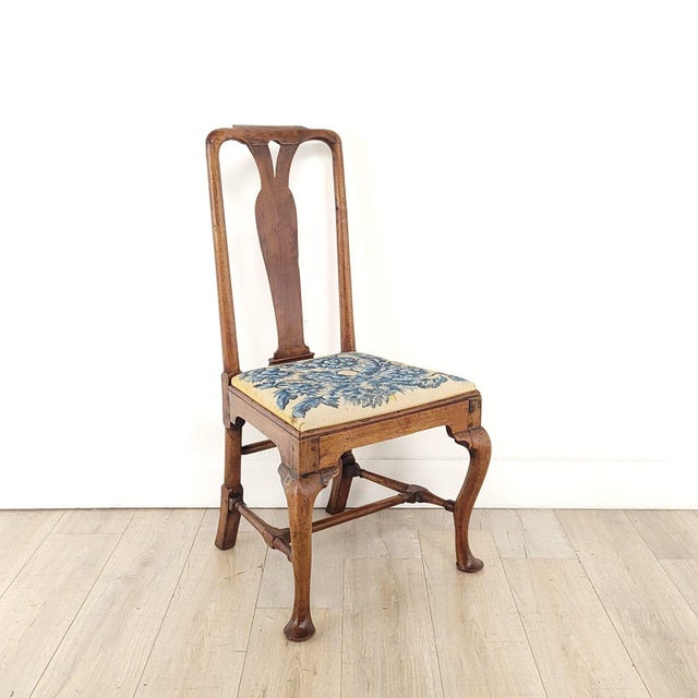 Wood English Oak Provincial Queen Anne Chair, 19th Century or Earlier For Sale - Image 7 of 12