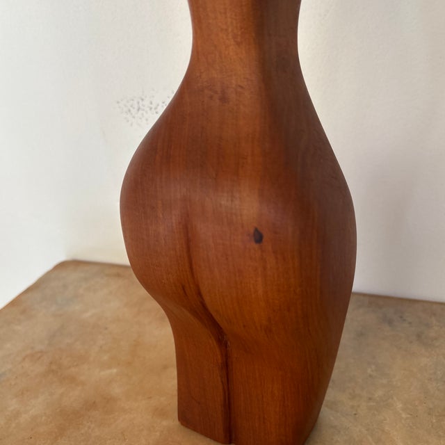Brown Danish Modern Figural Teak Carved Sculpture For Sale - Image 8 of 11