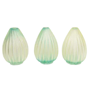 Ribboned Blown Glass Vases, 1960s, Set of 3