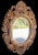 Hollywood Regency Vintage Large Solid Carved Wood Gold Gilt Oval Hollywood Regency Wall Mirror For Sale - Image 3 of 8