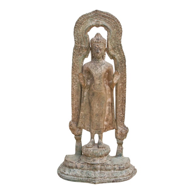 17th Century Bronze Standing Buddha For Sale