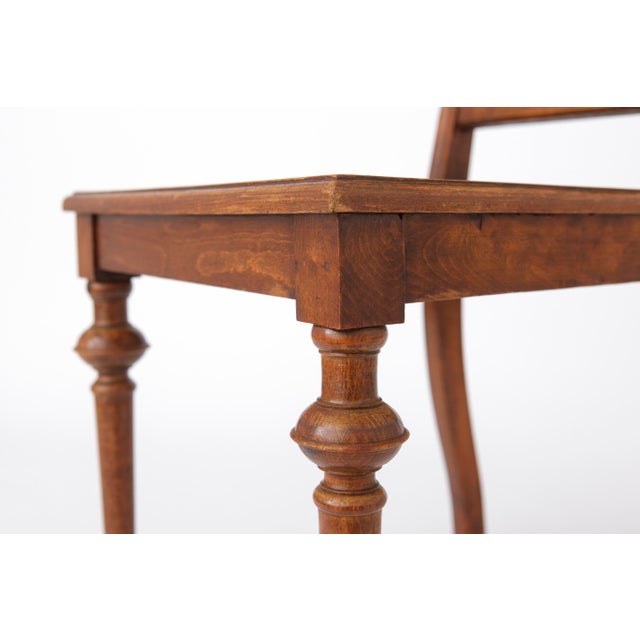 Brown Antique Beechwood Chair with Cane Seat and Back, 1930s-1950s For Sale - Image 8 of 9