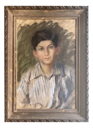 Glauco Cambon, Portrait of a Young Boy, 1900s, Pastel on Paper
