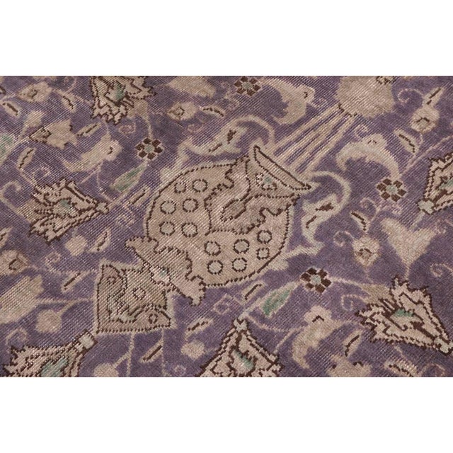 Textile Art Nouveau 1990's Vintage Purple/Green Wool Rug - 9'9'' X 12'11'' For Sale - Image 7 of 10