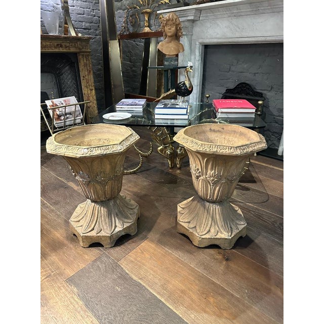Ceramic Antique Buff Terracotta English Urns, 1880, Set of 2 For Sale - Image 7 of 18