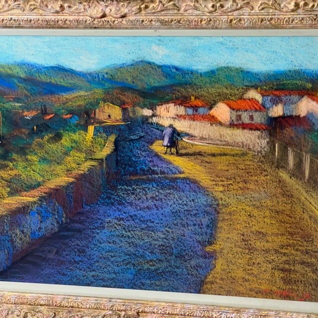 John Mackie, Entrance to Ceret, Pastel, 1993, Framed For Sale - Image 7 of 11