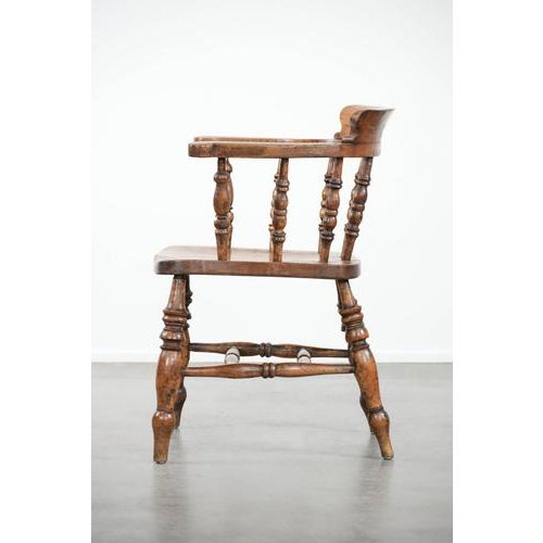 Antique English Captain's Chair, 1800s For Sale - Image 5 of 13