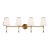 Slender curved, tapered arms form an elegant, dynamic silhouette . In the Hanover three-light wall vanity, lucite arms...
