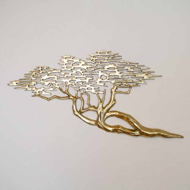 Solid Brass Cypress Tree / Bonsai Tree Wall Sculpture Chairish
