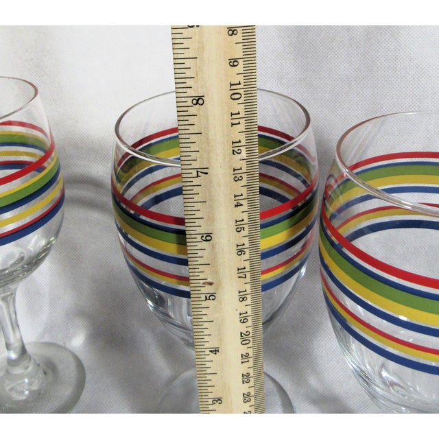 Libbey Glass Co. Mid 20th Century Libbey Mambo Fiesta Glasses Set of 6 For Sale - Image 4 of 10