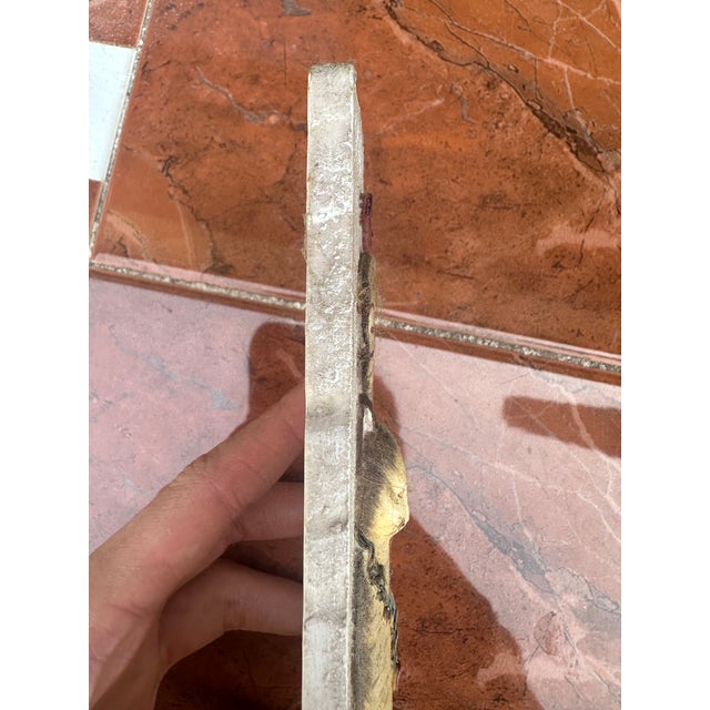 1970s Americana Stone Cat Wall Hanging For Sale - Image 9 of 9