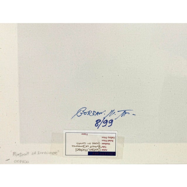 Contemporary Michael Gorban, Portrait of Innocence, Hand Signed Giclee on Canvas, Edition of 99, 25 X 20 In. For Sale - Image 3 of 3