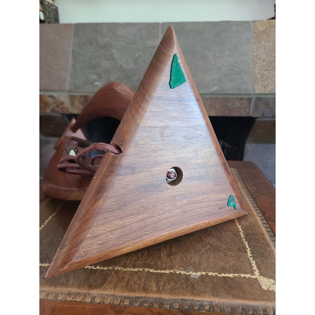 Vintage Mid-Century Modern Sculpted Bentwood & Brass Table Lamp For Sale - Image 15 of 16