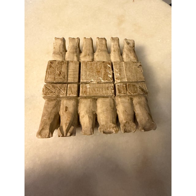 Antique Grand Tour Alabaster Egyptian Sacred Bull Farm Blessing Carving Ca 1900 For Sale - Image 9 of 13