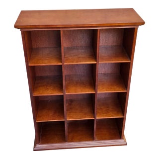 Late 20th Century Solid Cherry Pigeon Hole Cube Bookcase For Sale