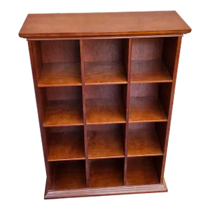Late 20th Century Solid Cherry Pigeon Hole Cube Bookcase