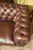 Tan Vintage Chesterfield Three-Seater Sofa in Brown Leather, 2010s For Sale - Image 8 of 16