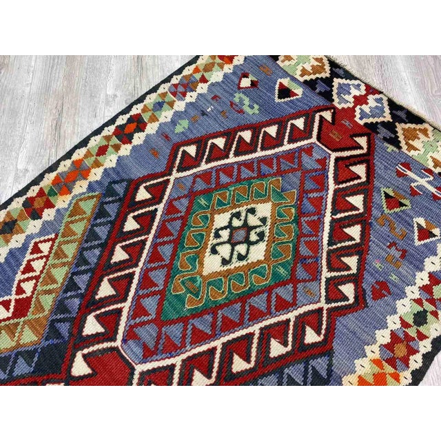 1960s Vintage Anatolian Kilim Runner -34"x96" For Sale - Image 5 of 10