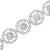Early 21st Century .925 Sterling Silver 1.0 Cttw Diamond Nested Circle Miracle Set Open Wheel 7" Fashion Link Bracelet (I-J Color, I3 Clarity) For Sale - Image 5 of 7