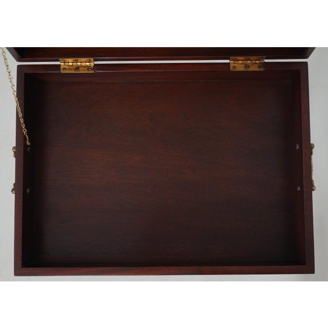Madison Square Mahogany Inlaid Silver Lidded Box For Sale In Philadelphia - Image 6 of 16