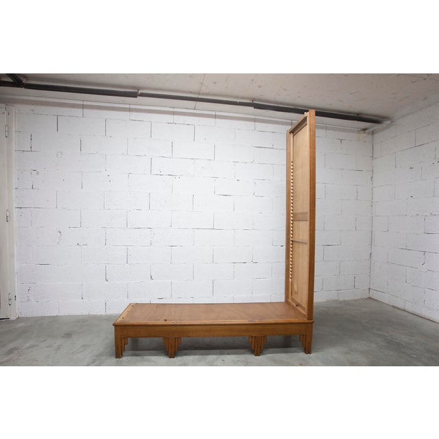 Art Deco Wardrobe in Carved Oak, 1930s For Sale - Image 9 of 18