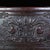 Dark Hardwood Relief-Carved Box, Bat, Double Coin & Peach Motifs, "Fu Shou Ru Yi" Treasure Chest For Sale - Image 4 of 9