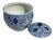 Chinoiserie Vintage Chinoiserie Blue and White Cabbage Jar 13" H For Sale - Image 3 of 8