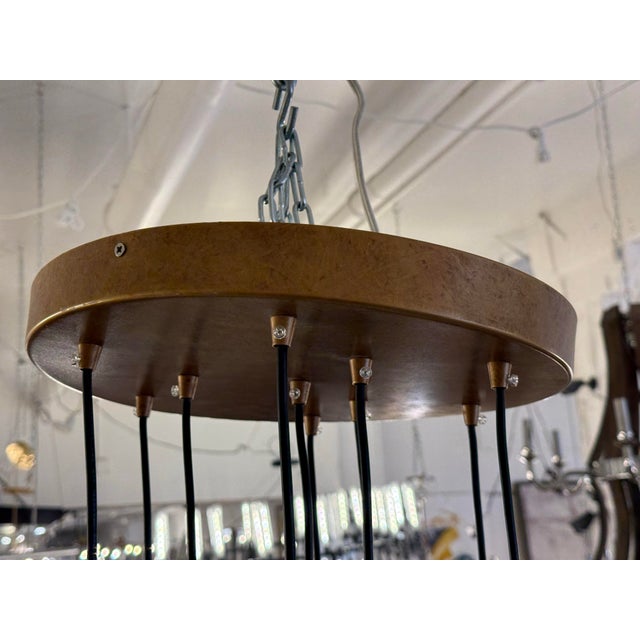 Contemporary Jonathan Browning Studios Style Ten-Light Pendant Chandelier For Sale - Image 10 of 12