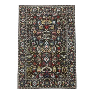 Handmade Afghan Rug | Allover Floral Design | 10x12 For Sale