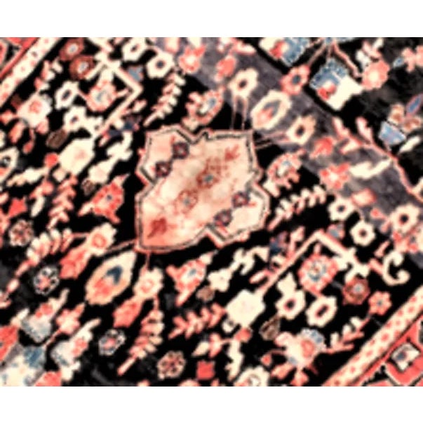 Persian Vintage Blue and Red Persian Hamadan Gallery Rug. 4'3"x 9'6" For Sale - Image 3 of 6