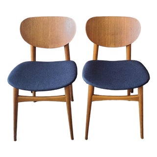 Vintage Danish Teak Dining Chairs, 1960s, Set of 2 For Sale