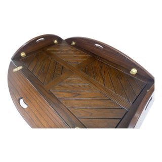 Spanish Colonial Turned Legs Drop Leaves Butlers Tray Coffee Table MINT For Sale
