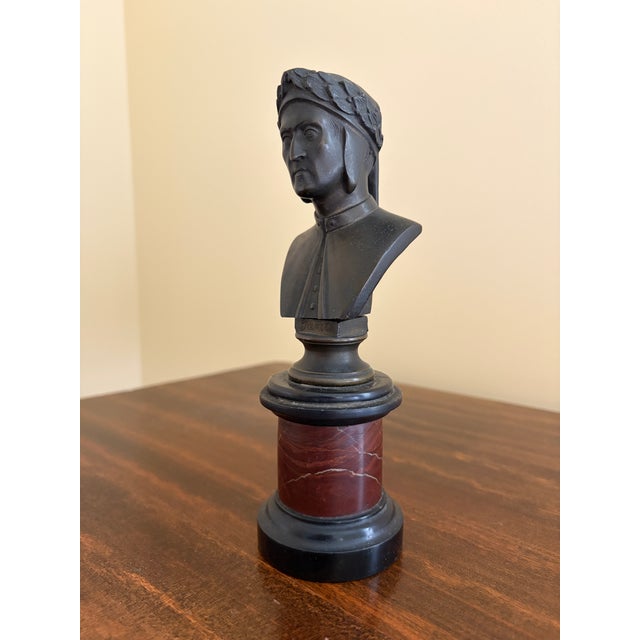 Grand Tour Style Classical Bust on Marble Base, Neoclassical Italian Figure For Sale - Image 4 of 9