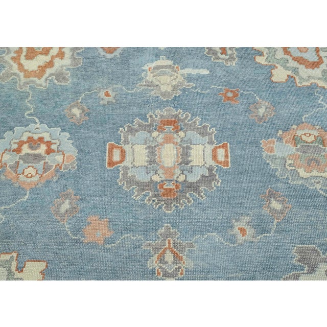 Turkish Oushak Rug 9'10" x 13'9" #18607 For Sale In Houston - Image 6 of 8