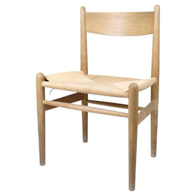 Model CH36 Dining Chair in Oak and Paper Wicker by Hans J. Wegner, 1960s For Sale - Image 11 of 11