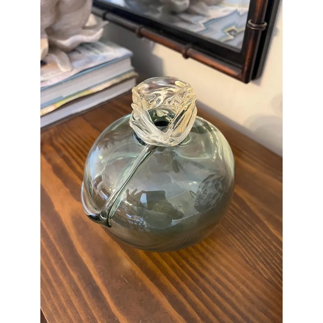 Vintage Robert C. Fritz Art Glass Vase, Freeform Abstract Biomorphic Vase For Sale - Image 9 of 10